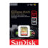 Kép 1/2 - Sandisk Extreme Plus SDHC 256GB CL10 UHS-I U3 V30 (190 MB/s)