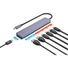Kép 2/7 - Platinet USB-C 7 az 1-ben HUB, 4× USB-C 3.2 Gen2 + 2× USB-A 3.2 Gen1 + 1× USB-C PD 100W, alumínium