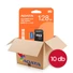 Kép 1/5 - ADATA Premier Micro SDXC memóriakártya 128GB Class 10 UHS-I U1 V10 A1 adapterrel - 10 db csomag