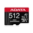 Kép 3/3 - Adata High Endurance micro SDXC + adapter 512GB CL10 UHS-I U3 V30S A2 (100/85 MB/s)