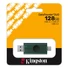 Kép 1/3 - Kingston DataTraveler Duo G2 pendrive 128GB USB 3.2 USB-A és USB-C csatlakozóval - zöld (DTDEG2/128GB)