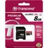 Kép 1/2 - 8GB Transcend microSDHC Memóriakártya CL10 UHS-I Adapter - TS8GUSDU1