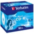 Kép 1/3 - Verbatim CD-R 52X Audio lemez normál tokban - 10 db